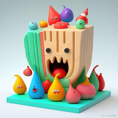 3D model Wattam game (STL)